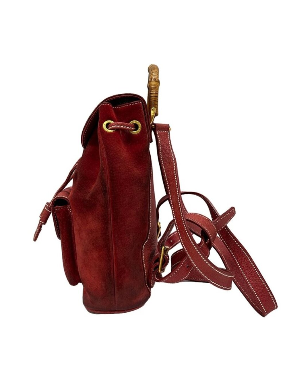 Gucci Backpack Bamboo Red Leather - Picture 2 of 10